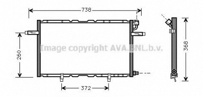 AVA QUALITY COOLING ol5297 -  Конденсатор, кондиционер